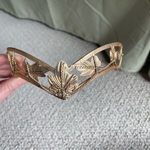Elegant Gold Leaf Headband